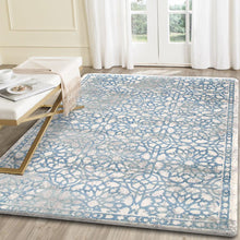 Load image into Gallery viewer, Morisot Blue Demask Rug
