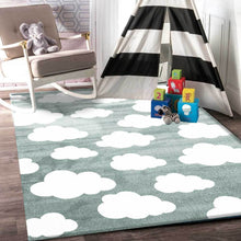 Load image into Gallery viewer, Piccolo  Aqua White Cloud Kids Rug
