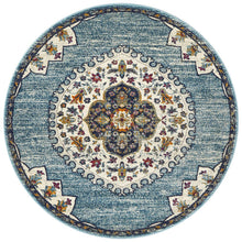 Load image into Gallery viewer, Babylon 202 Blue Round Rug
