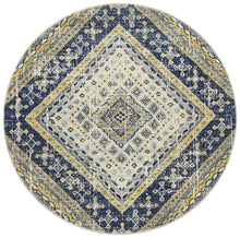Load image into Gallery viewer, Babylon 203 Navy  Round Rug
