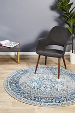 Load image into Gallery viewer, Babylon 207 Blue  Round Rug
