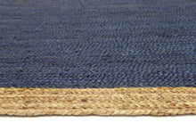 Load image into Gallery viewer, Hampton Navy Centre Jute Rug
