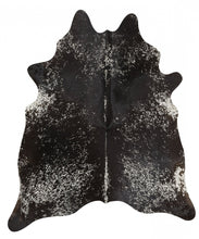 Load image into Gallery viewer, Exquisite Natural Cow Hide Salt &amp; Pepper Black
