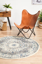 Load image into Gallery viewer, Evoke Mist White Transitional Round Rug
