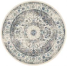Load image into Gallery viewer, Evoke Mist White Transitional Round Rug
