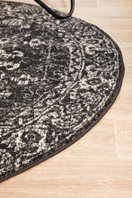 Load image into Gallery viewer, Evoke Estella Charcoal Transitional Round Rug
