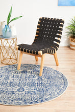 Load image into Gallery viewer, Evoke Frost Blue Transitional Round Rug
