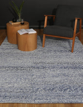 Load image into Gallery viewer, Zayna Loopy Blue Wool Blend Rug
