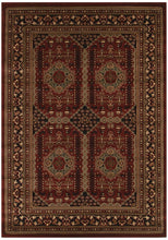 Load image into Gallery viewer, Istanbul Collection Traditional Afghan Design Burgundy Red Rug
