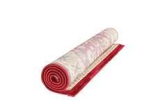 Load image into Gallery viewer, Ornate Red and Black Traditional Bordered Ikat Rug
