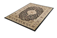 Load image into Gallery viewer, Ornate Black Bordered Traditional Flowered Rug
