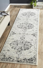 Load image into Gallery viewer, Museum Transitional Charcoal Runner Rug
