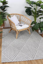 Load image into Gallery viewer, Barbados Menapi Ash Geometric Outdoor/Indoor Rug
