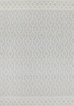 Load image into Gallery viewer, Pune Lattice Light Grey Wool Rug
