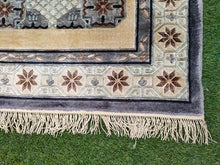 Load image into Gallery viewer, Vintage Handmade Kashmiri Silk Rug - Rug Empire
