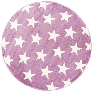 Piccolo Violet Pink and White Stars Kids Rug