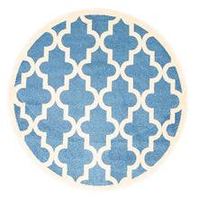 Load image into Gallery viewer, Piccolo Blue and White Lattice Pattern Kids Rug
