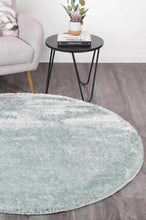 Load image into Gallery viewer, Puffy Soft Shag Round Rug Teal
