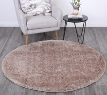 Load image into Gallery viewer, Puffy Soft Shag Round Rug Beige
