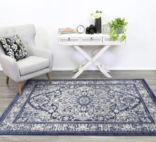 Load image into Gallery viewer, Arya Navy Blue Transitional Rug - Rug Empire
