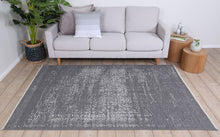 Load image into Gallery viewer, Rustic Vintage Distressed, Amazing 2 in 1 Reversible Rug Grey
