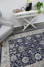 Load image into Gallery viewer, Arya Navy Blue Traditional Rug - Rug Empire
