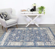 Load image into Gallery viewer, Arya Distressed Navy Blue Rug - Rug Empire
