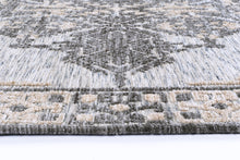 Load image into Gallery viewer, Shani Beas Charcoal &amp; Beige Cotton Blend Rug
