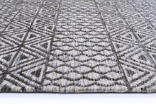 Load image into Gallery viewer, Shani Ramdass Charcoal &amp; Beige Cotton Blend Rug
