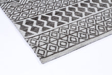 Load image into Gallery viewer, Shani Ramdass Charcoal &amp; Beige Cotton Blend Rug

