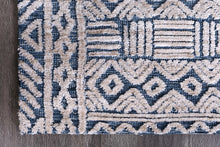 Load image into Gallery viewer, Barkot Tribal Blue Rug freeshipping - Rug Empire
