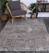 Load image into Gallery viewer, Barkot Anthacite Flower Rug freeshipping - Rug Empire
