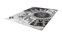 Load image into Gallery viewer, Aura 779 Black and Silver Rug with Circular Floral Design - Lalee Designer Rugs
