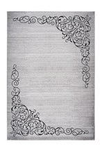 Load image into Gallery viewer, Aura 785 Silver Floral Border Rug - Lalee Designer Rugs

