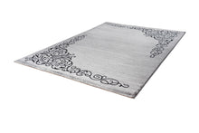 Load image into Gallery viewer, Aura 785 Silver Floral Border Rug - Lalee Designer Rugs
