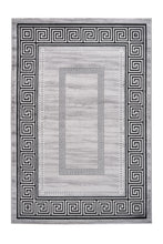 Load image into Gallery viewer, Aura 786 Silver Modern Rug with Rectangular Design Border - Lalee Designer Rugs
