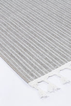 Load image into Gallery viewer, Sonia Cream Grey Geometric Striped Rug

