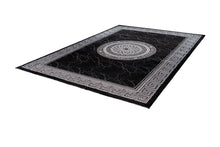 Load image into Gallery viewer, Aura 776 Modern Black Rug with Border and Centre Medallion - Lalee Designer Rugs
