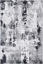 Load image into Gallery viewer, Hills Abstract Grey Black Rug freeshipping - Rug Empire
