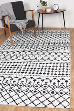 Load image into Gallery viewer, Hamilton Black White Rug freeshipping - Rug Empire

