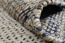Load image into Gallery viewer, Hamza Hand-Woven Jute Black Boarder Jute Rug
