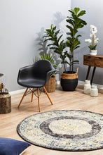 Load image into Gallery viewer, Century 955 Charcoal Round Rug
