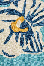 Load image into Gallery viewer, Cabana Whimsical Blue Floral Indoor Outdoor Rug
