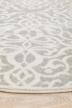 Load image into Gallery viewer, Victoria Silver Round Rug freeshipping - Rug Empire
