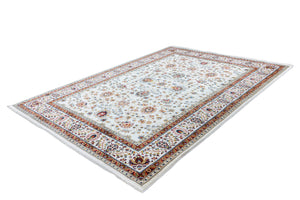 Classic 701 Cream Rug Traditional Design With Floral Patterns - Lalee Designer Rugs