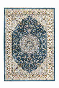 Classic 700 Blue Traditional Rug With Center Medallion - Lalee Designer Rugs
