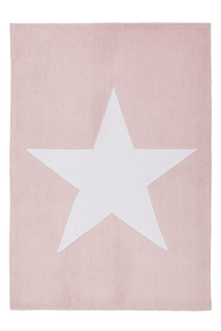 Dream 700 Powder Pink Kids Rugs with White Star - Lalee Designer Rugs