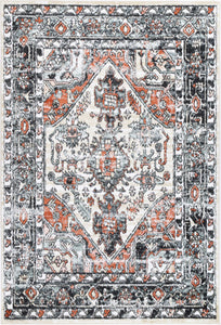 Florence Traditional Beige Black Rug freeshipping - Rug Empire