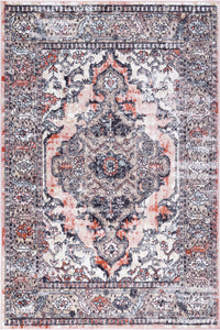 Florence Traditional Terracotta Cream Rug freeshipping - Rug Empire