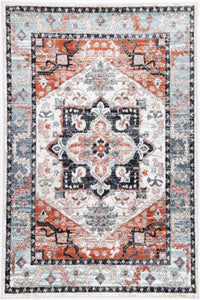 Florence Traditional Terracotta Charcoal Rug freeshipping - Rug Empire